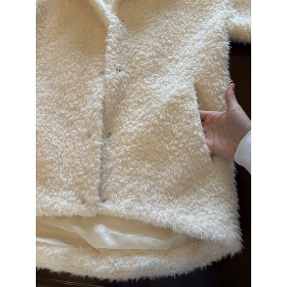 Treasure & Bond NWT Teddy Fleece Jacket Ivory Size XS Shearling Fuzzy Faux Fur - Picture 13 of 13
